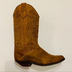 Seychelles med brown distressed cowboy boot, sz 7